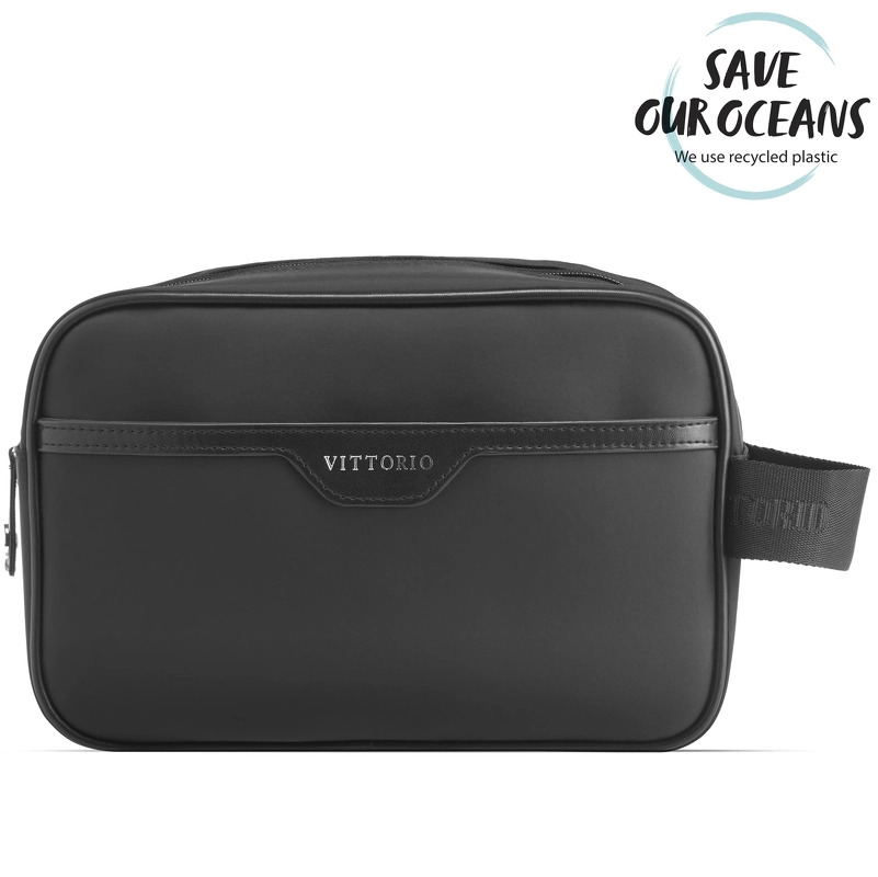 Se Gillian Jones Vittorio Toilet Bag - Black 10405-BA hos NiceHair.dk