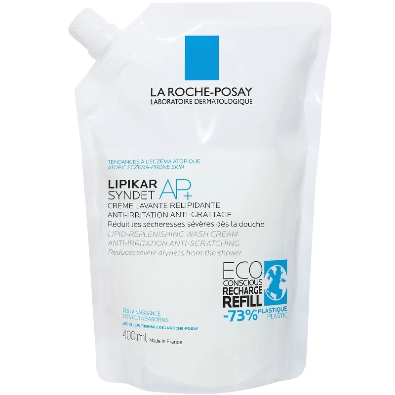 Se La Roche-Posay Lipikar Syndet AP+ Shower Cream Refill 400 ml hos NiceHair.dk