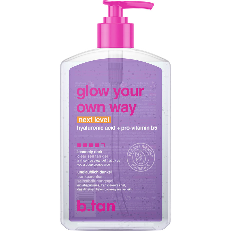 b.tan Glow Your Own Way Clear Self Tan Gel Next Level 473ml