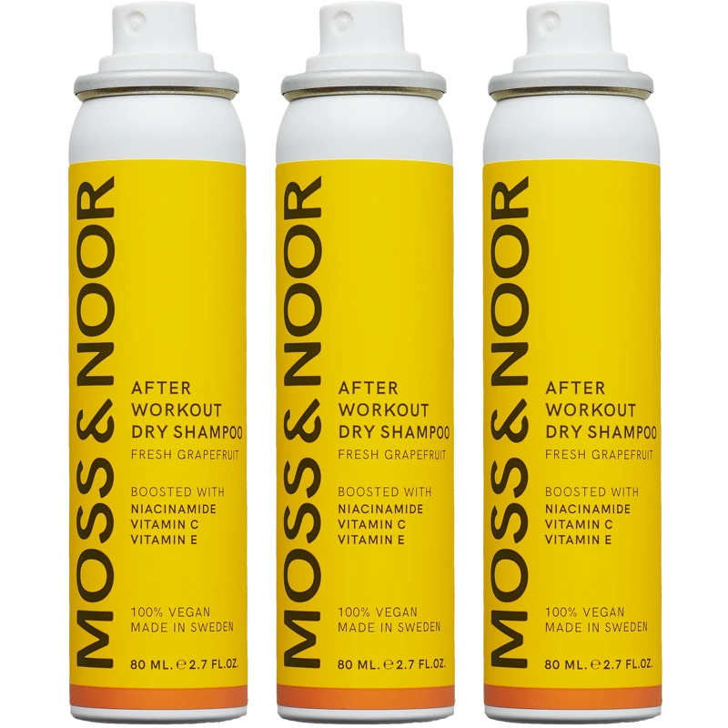 Moss & Noor After Workout Dry Shampoo Pocket Size 3 Pack - 3 x 240 ml - 3 x 80 ml