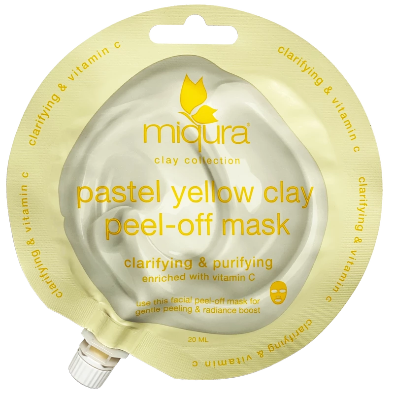 Se Miqura Yellow Clay Peel-Off Mask 20 ml hos NiceHair.dk