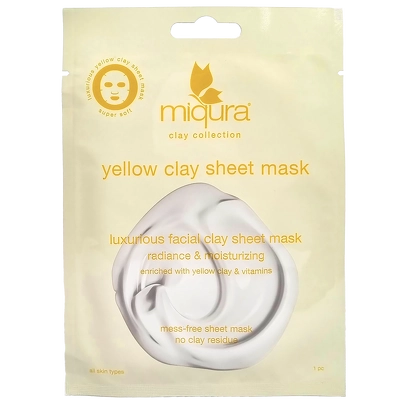 Miqura Yellow Clay Sheet Mask 1 Pieces