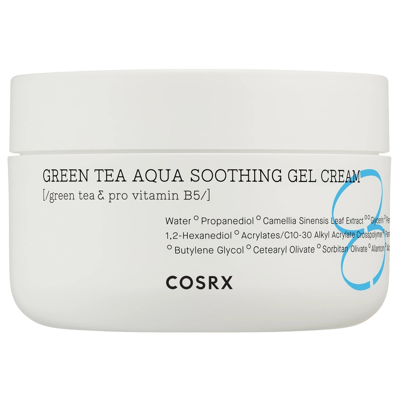 Se COSRX Hydrium Green Tea Aqua Soothing Gel Cream 50 ml hos NiceHair.dk