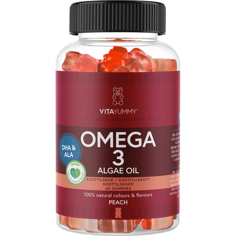 VitaYummy Omega 3 Peach 60 pieces