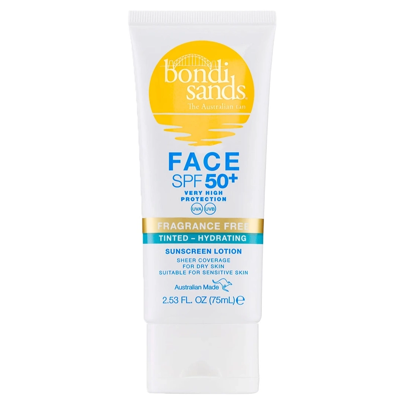 Billede af Bondi Sands SPF 50+ Fragrance Free Tinted Face Lotion - Hydrating 75 ml hos NiceHair.dk