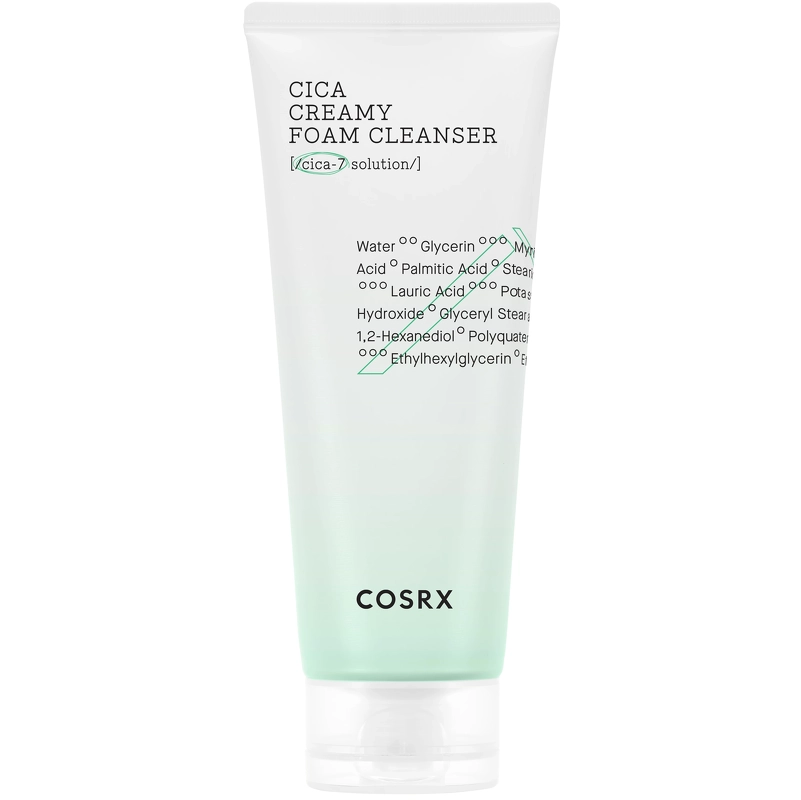 Se COSRX Pure Fit Cica Creamy Foam Cleanser 75 ml hos NiceHair.dk
