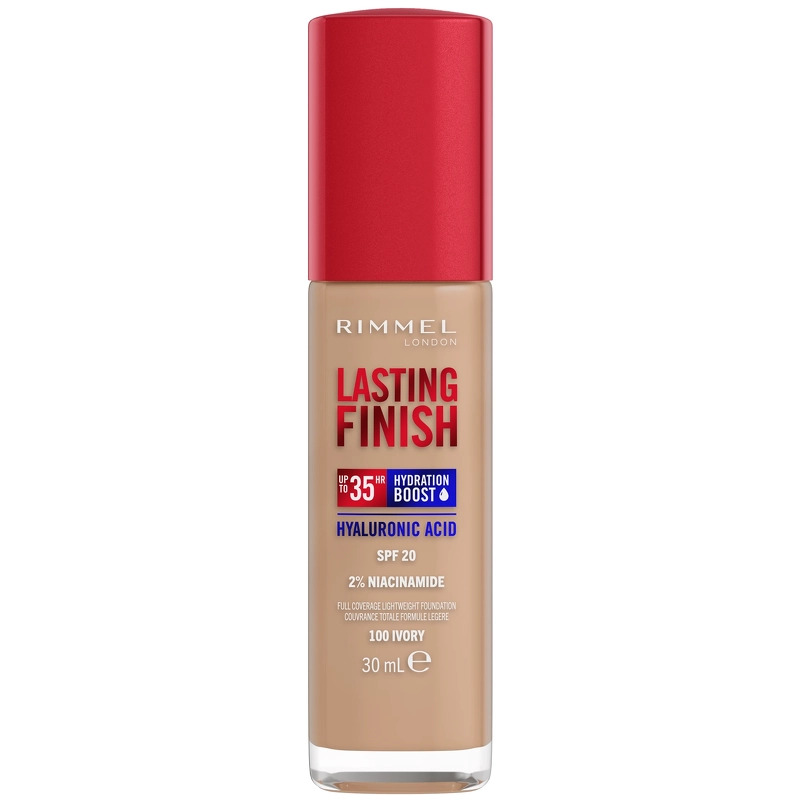 Rimmel Clean Lasting Finish Foundation 100 ivory 30ml