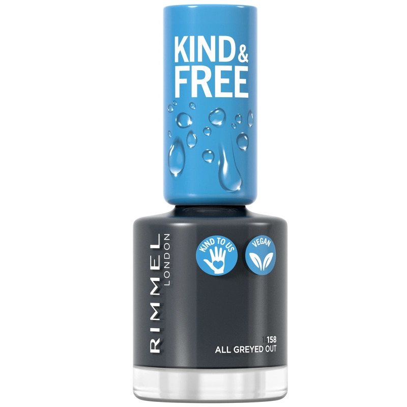Rimmel London Kind & Free Nail Polish Lacquer 158 All Greyed Out