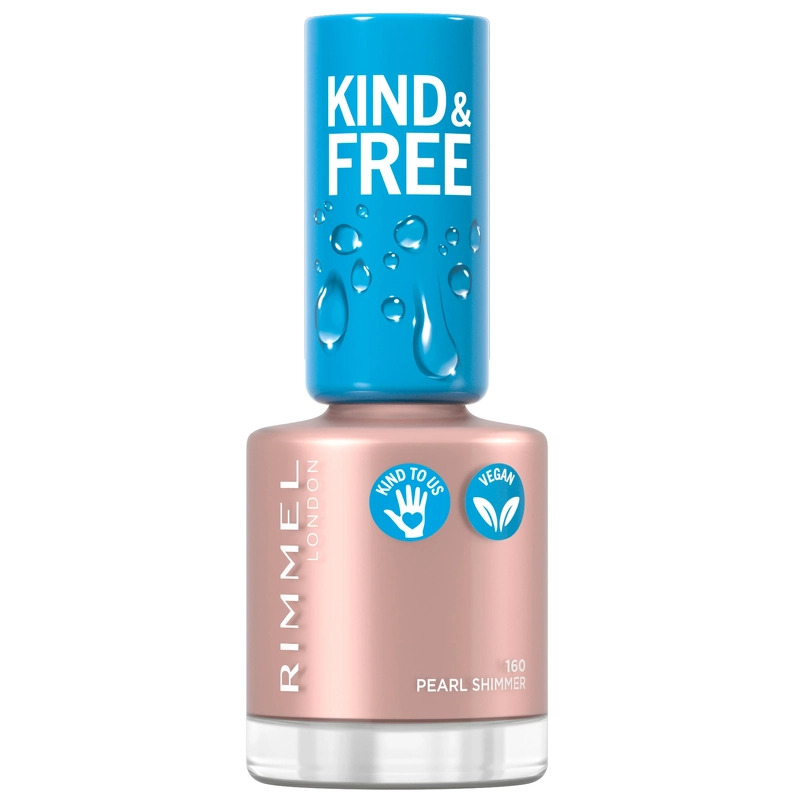 Se RIMMEL Kind & Free Clean Nail 8 ml - 160 Pearl Shimmer hos NiceHair.dk