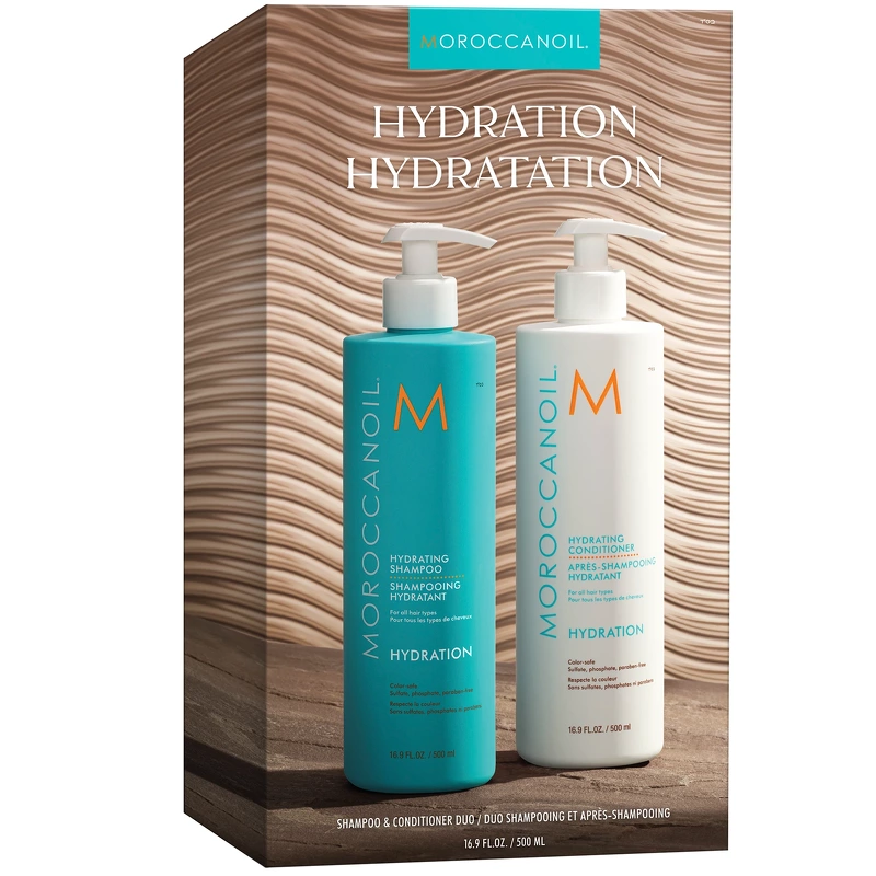 Billede af Moroccanoil Duo Box Hydrating Shampoo + Conditioner 500 ml (Limited Edition)