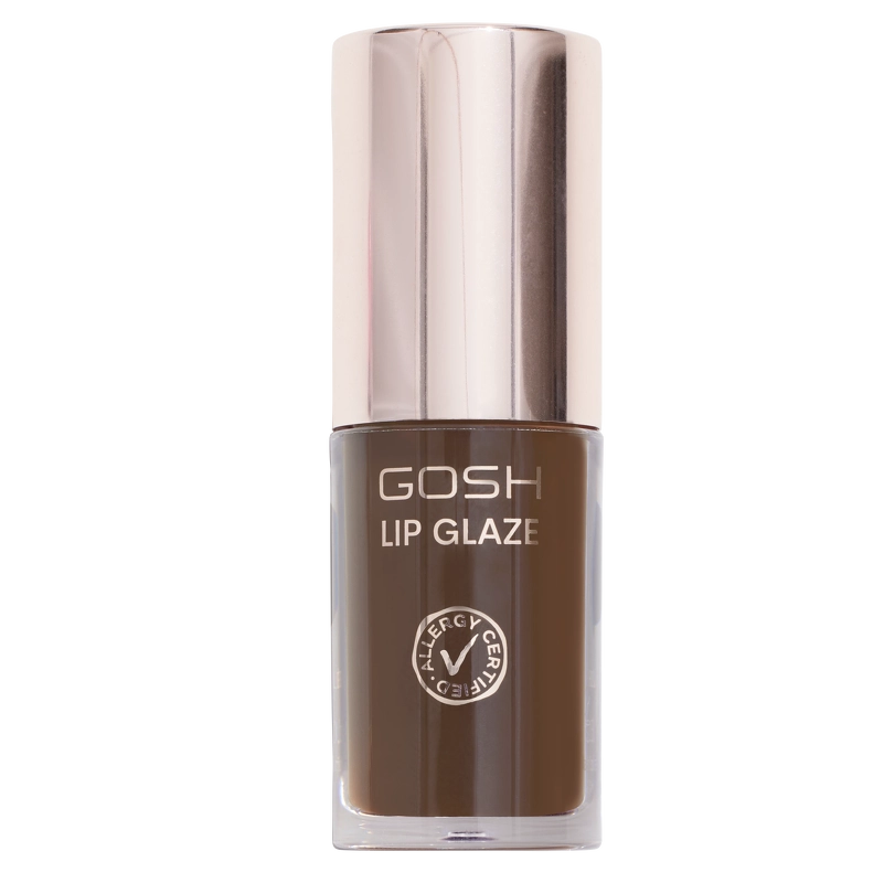 Se GOSH Lip Glaze 5,5 ml - 003 Dark Chocolate hos NiceHair.dk