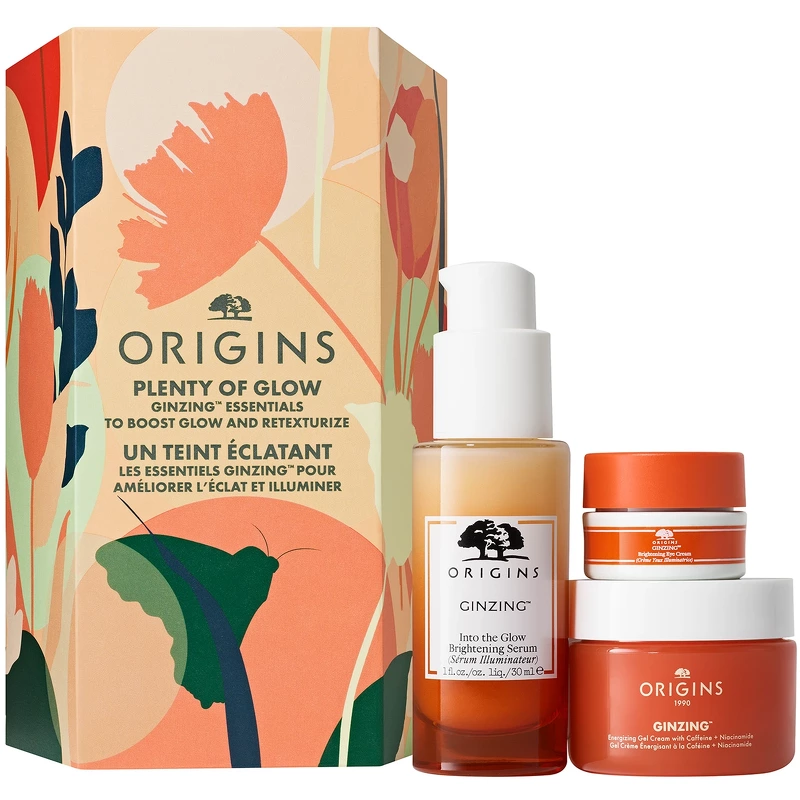 Se Origins Plenty Of Glow - Ginzing Essentials To Boost Glow And Retexturize (Limited Edition) hos NiceHair.dk