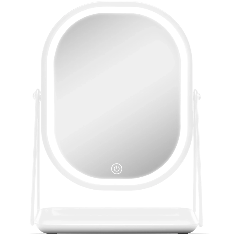 Gillian Jones Makeup Table Mirror LED-Light & Tray - White 10212-90 - White 1 pieces - White
