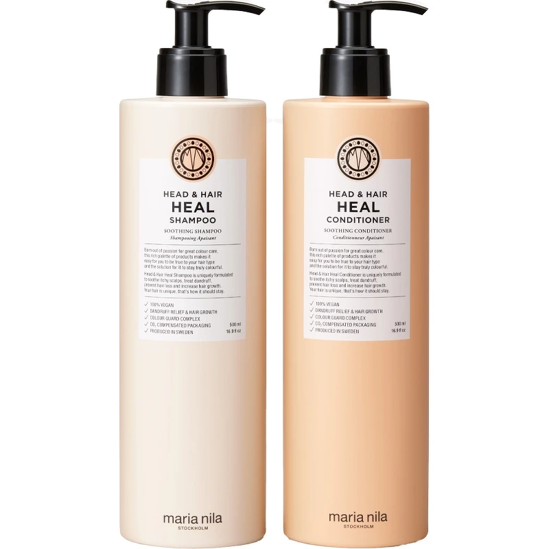 Se Maria Nila Head & Hair Heal Duo Shampoo & Conditioner 500 ml (Limited Edition) hos NiceHair.dk