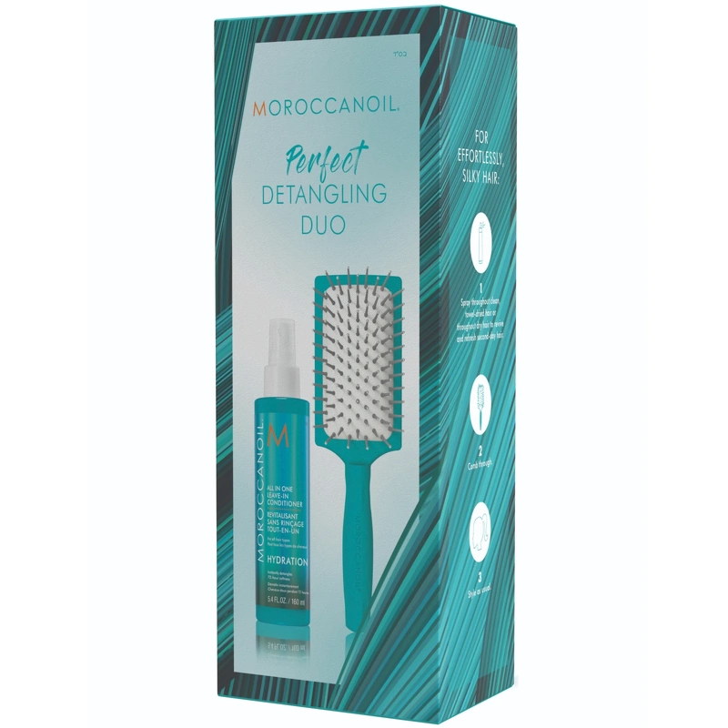 Billede af Moroccanoil Leave-In Conditioner And Paddle Brush Detangling Duo (Limited Edition)