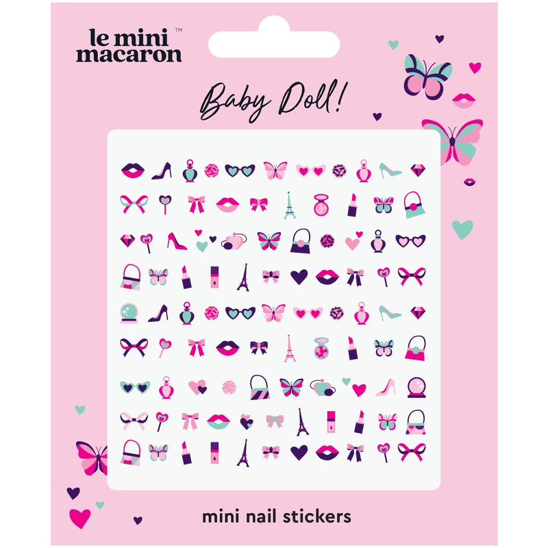 Se Le Mini Macaron Mini Nail Art Stickers - Baby Doll hos NiceHair.dk