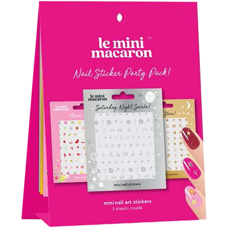 Le Mini Macaron Mini Nail Art Stickers - Party Pack (3 pack) (Limited Edition)