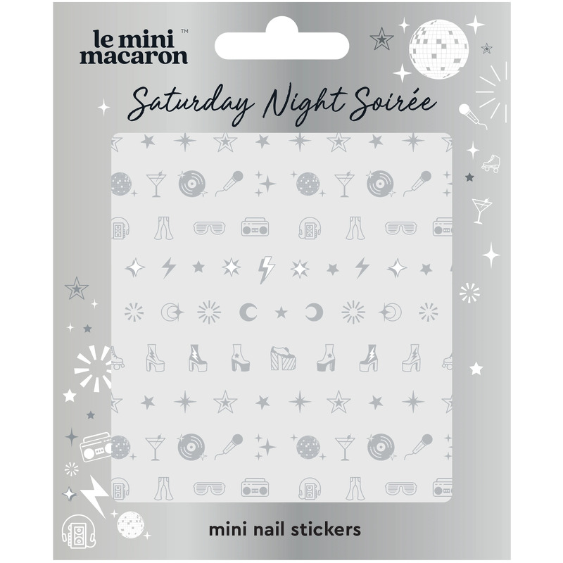 Le Mini Macaron Mini Nail Art Stickers - Saturday Night Soirée
