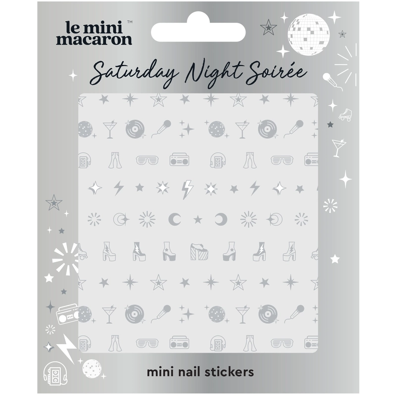 Se Le Mini Macaron Mini Nail Art Stickers - Saturday Night Soiree hos NiceHair.dk