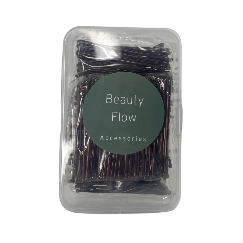 Beauty Flow Bobby Pin Box 150 Pieces - Brown