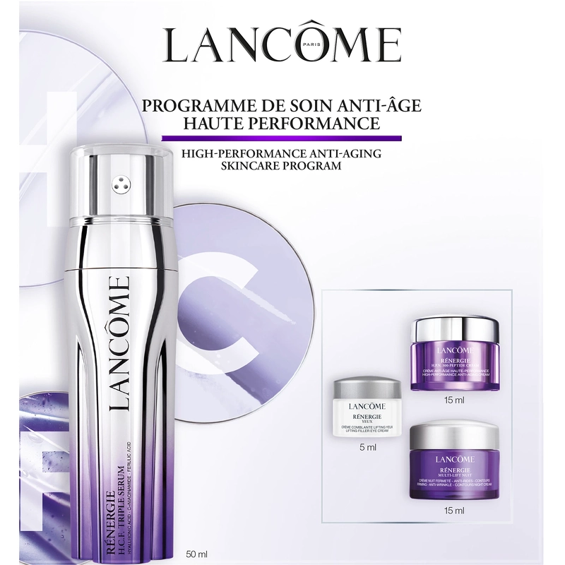 Se Lancome Renergie Multi-Lift Ultra Triple Serum Skincare set- Routine set (Limited Edition) hos NiceHair.dk