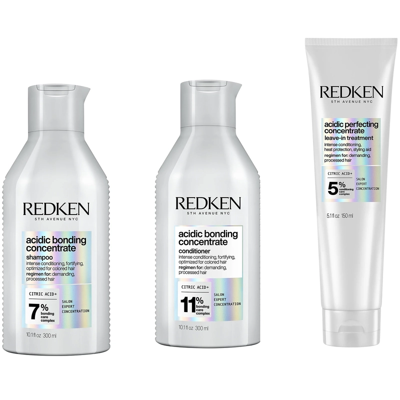 Se Redken Acidic Bonding Concentrate Shampoo, Conditioner & Lotion hos NiceHair.dk