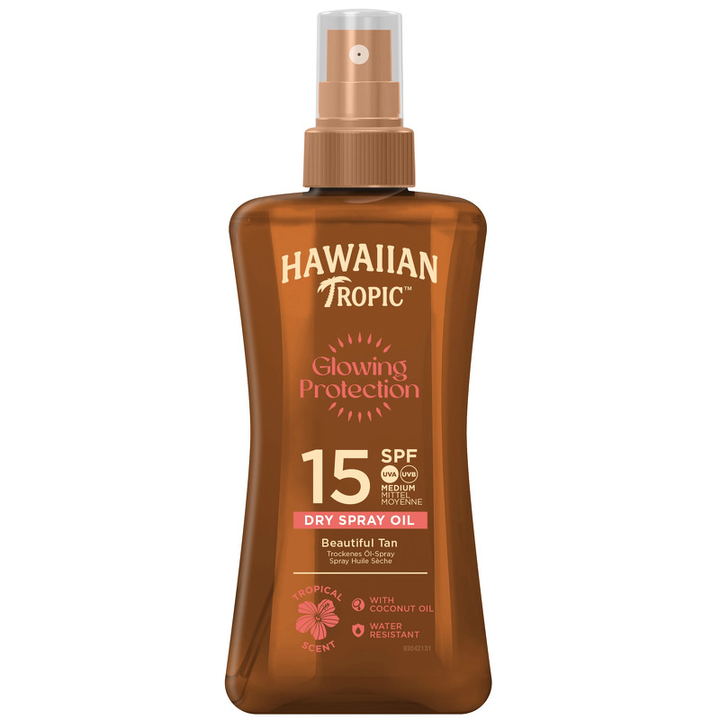 Hawaiian Tropic Glowing Protection Dry Oil Spray SPF 15 - 200 ml
