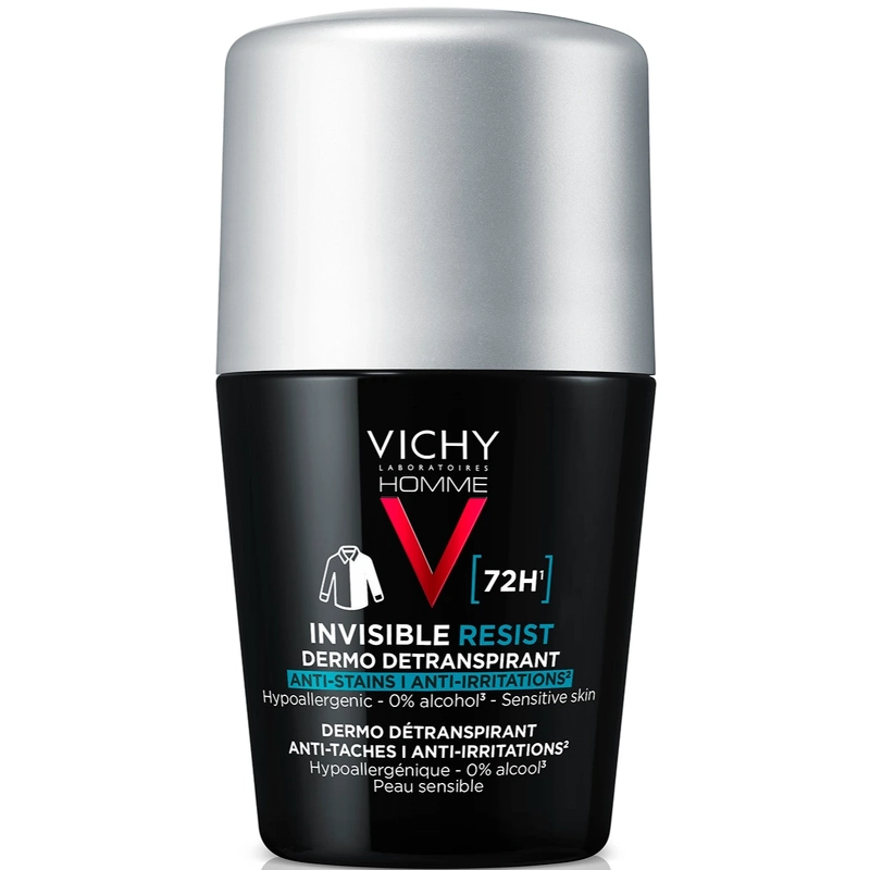 Vichy Homme Invisible Resist 72H Dermo Detranspirant Roll-On Deodorant 50 ml