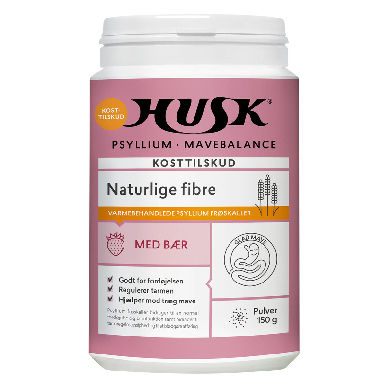 HUSK Psyllium Mavebalance med bær - 150 gram