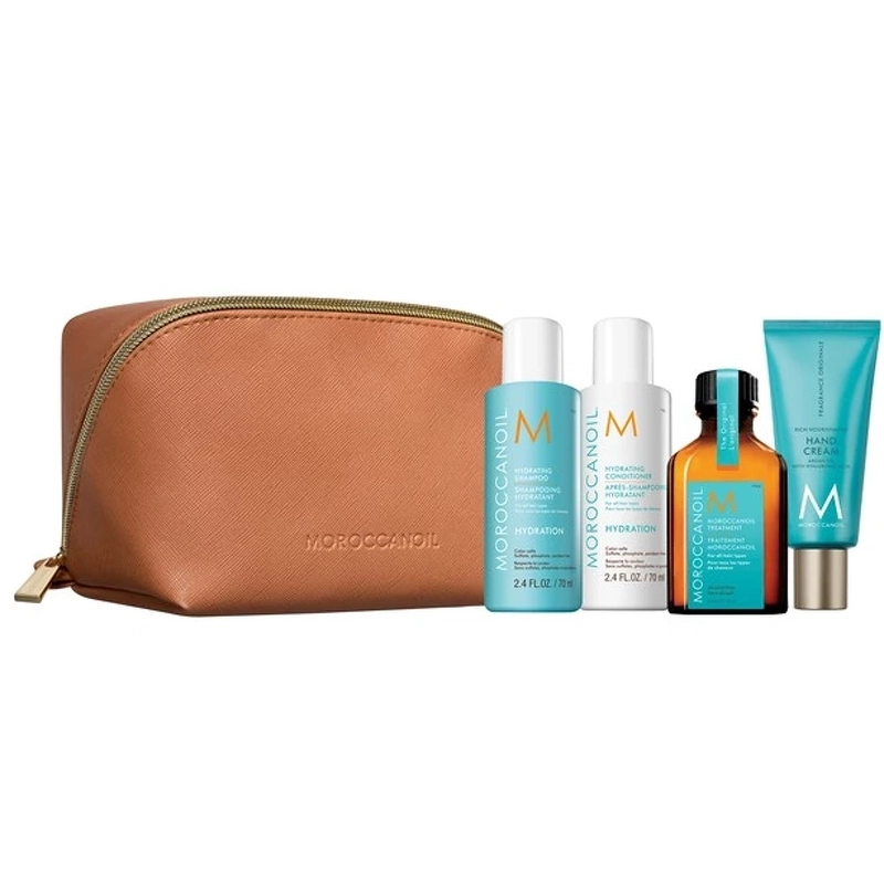 Se Moroccanoil Hydration Travel Bag (Limited Edition) hos NiceHair.dk