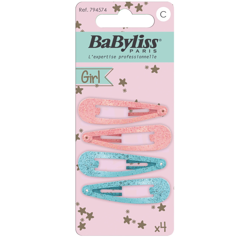 BaByliss Accessories BaByliss KIDS Glitter Hair Clips (794574) 4 pieces