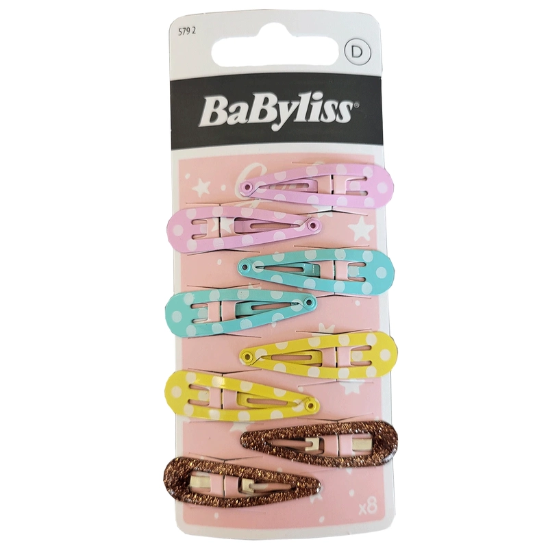 BaByliss KIDS Metal Snaps Clips (5792) 8 Pieces