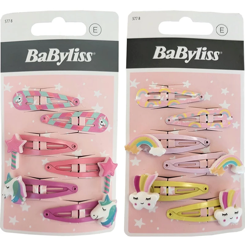 Se BaByliss KIDS Hair Clips (5778) 6 Pieces hos NiceHair.dk