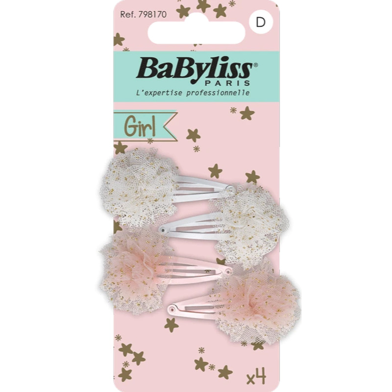 BaByliss Accessories BaByliss KIDS Glitter Hair Clips (1700) 4 pieces