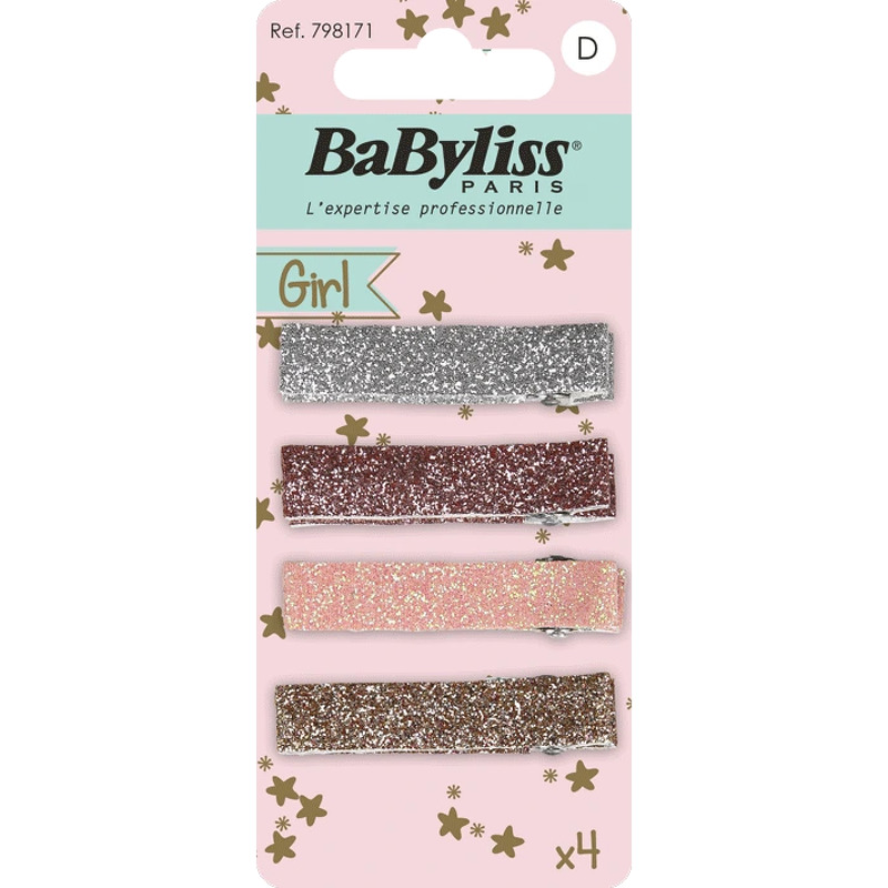 BaByliss Accessories BaByliss KIDS Glitter Hair Grips (1717) 4 pieces