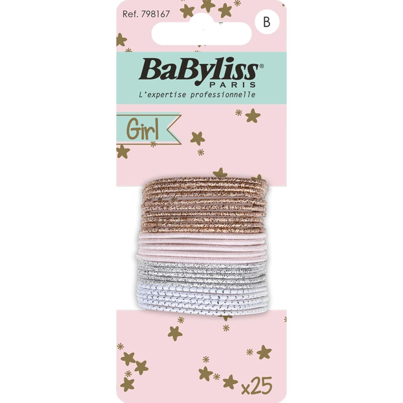 BaByliss Accessories BaByliss KIDS Thin Glitter Elastics (798167) 25 pieces