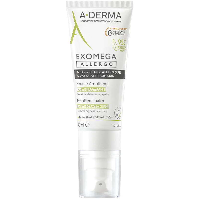 A-Derma Exomega Allergo beroligende balsam mod kløe og irritation - 40 ml (S05105648)