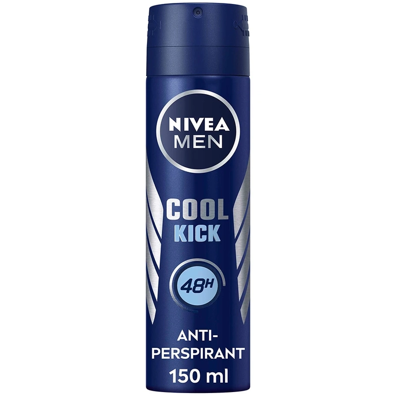 Se Nivea Cool Kick Male Spray 150 ml hos NiceHair.dk
