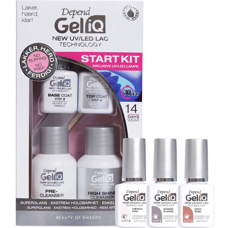 Depend Cosmetic Gel iQ Start Kit + 3 x Neglelak - Vælg Farve