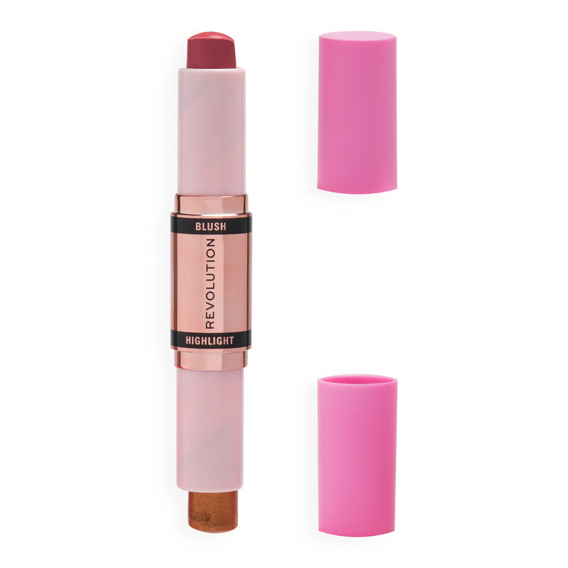 Makeup Revolution Blush & Highlight Stick 8,6 g - Flushing Pink