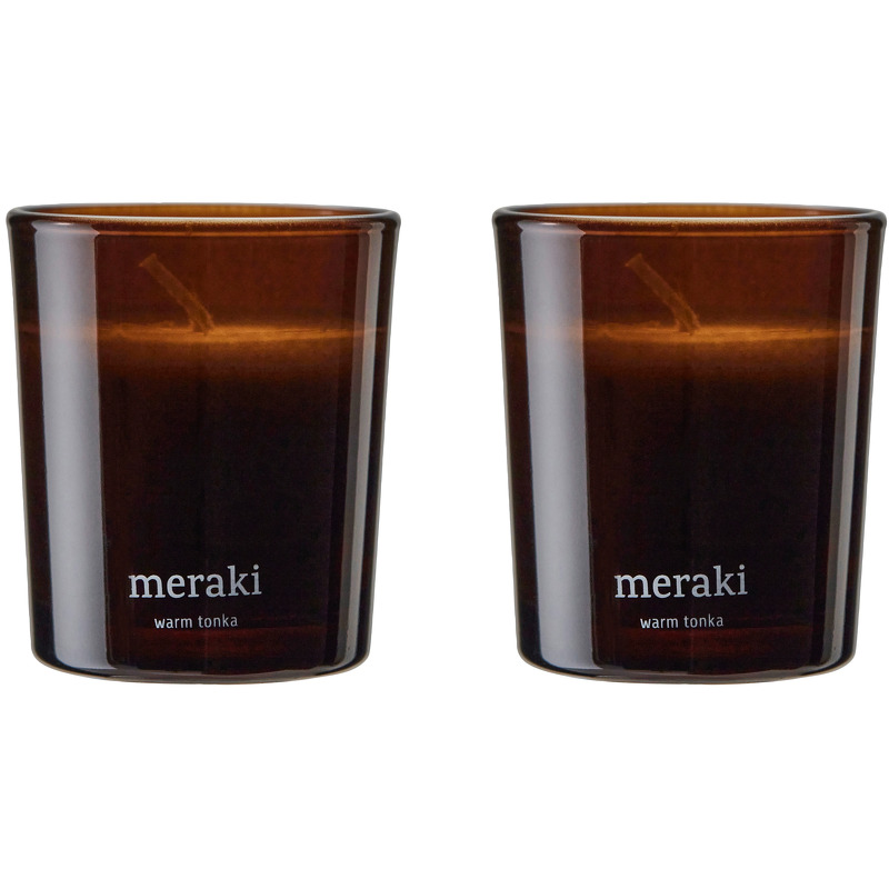 Meraki Meraki duftlys 12 timer 2-pak Warm tonka