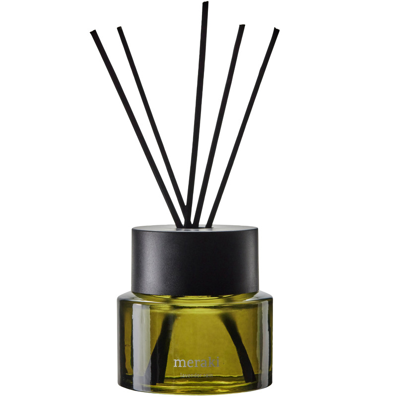 Diffuser / Duftpinde grøn - Meraki "Lavender rain"