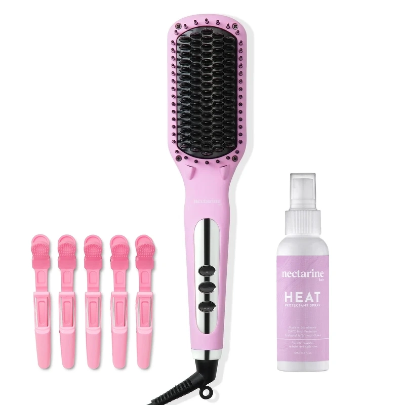 Nectarine Straightening Brush Kit