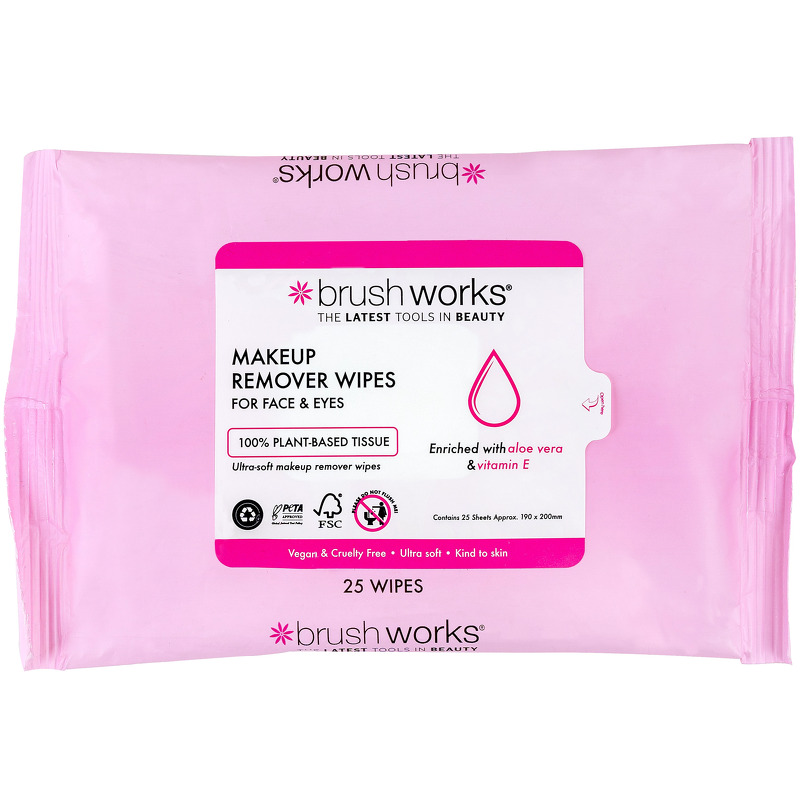 Brushworks Makeup Remover Wipes 25 pieces
