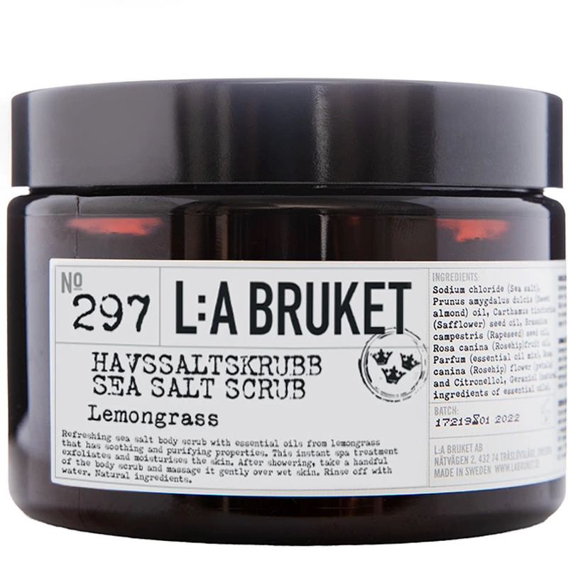 L:a Bruket 297 Sea Salt Scrub Lemongrass 420 g