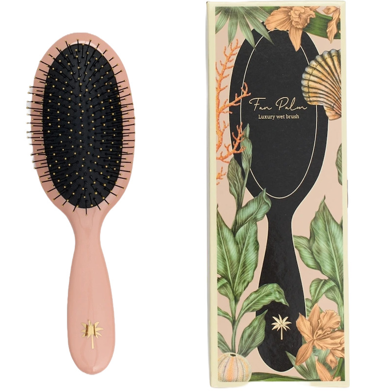 Fan Palm Hårbørste - Wet Brush - Medium - Beach Rose