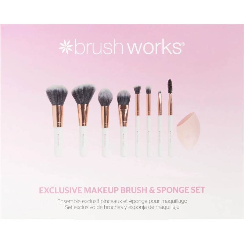 Brushworks Exclusive Makeup Brush and Sponge Gift Box