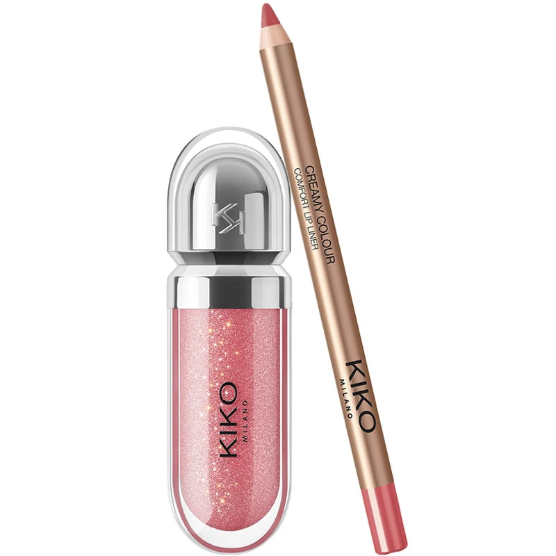 KIKO Milano 3D Hydra Lipgloss + Lip Liner Set - Vælg Farve