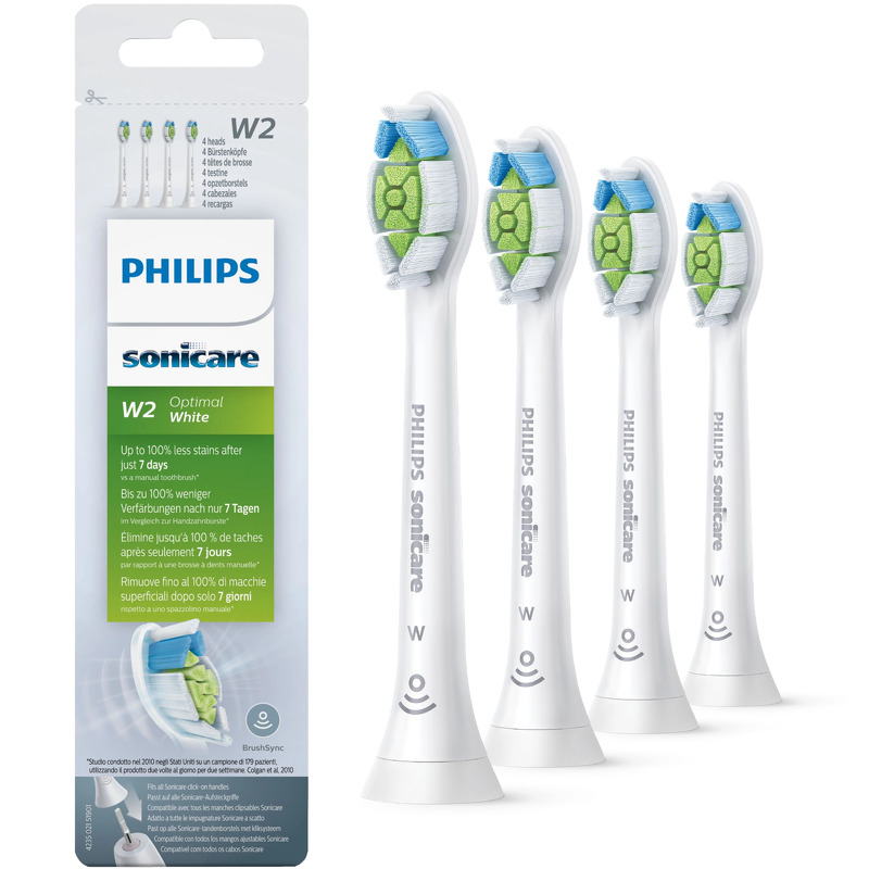 Philips Sonicare W2 Optimal White Toothbrush Heads - HX6064/10 White 4 pcs
