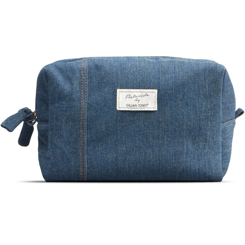 Gillian Jones Flatonista Cosmetic Bag - Denim 10074